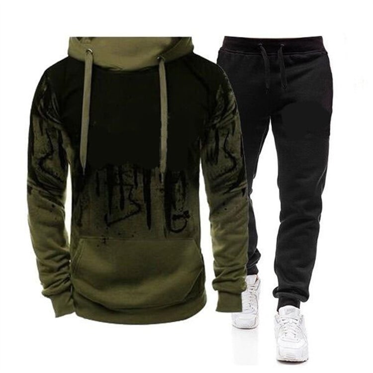 2020 New Men`s Fashion Hooded Sweatshirt Long Sleeve Sports Hooded Sweatshirt