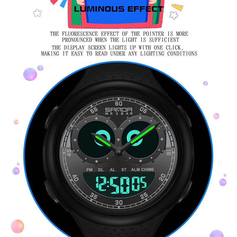 SANDA Продава се добре G style мъжки часовник спортен водоустойчив хронометър хронограф кварцов ръчен часовник с двоен дисплей цифров електронен часовник