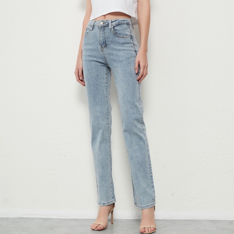 ZHISILAO Fashion New, elastici, drepte, blugi creion femei, vintage, pantaloni din denim cu talie mijlocie, pentru femei, 2021, blugi, pantaloni