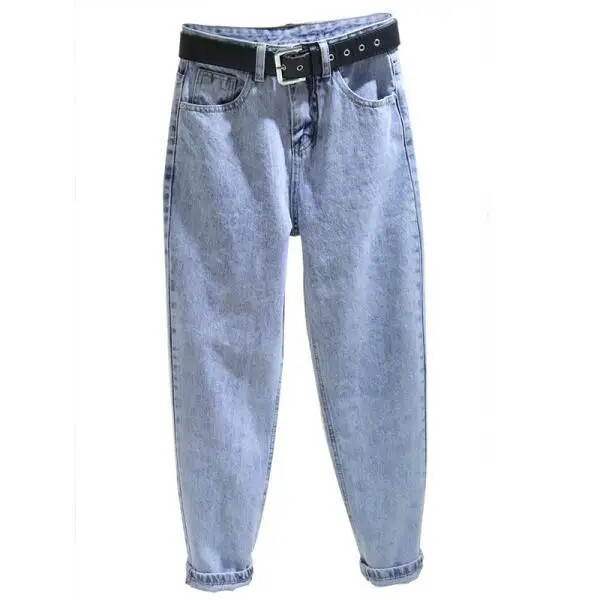 Blugi de femeie Pantaloni de culoare deschisă Blugi de damă de primăvară și toamnă largi, talie înaltă, decupați, pantaloni vaqueros mujer