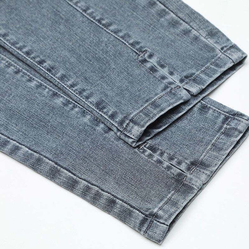 Tänavarõivad Mood Naiste kitsad pliiatsiga teksad Korea riided kärbitud püksid kevadsuvi kõrge vöökohaga vabaaja püksid