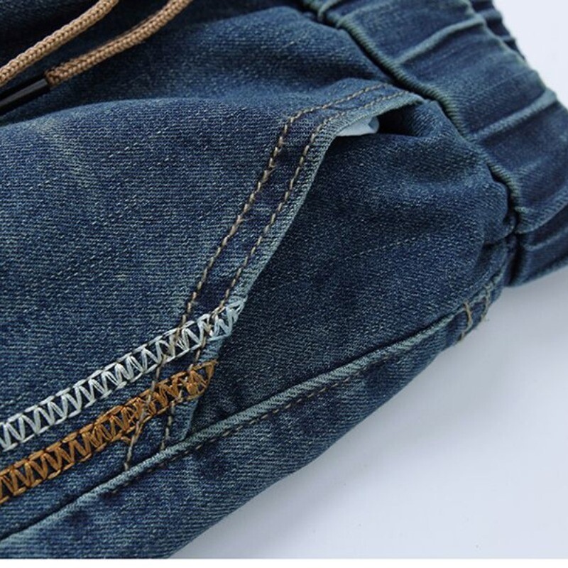 Traperice širokih nogavica s elastičnim strukom Jesen i zima Ženske nove patchwork džepovi s visokim strukom Uske retro hlače ravnih nogavica