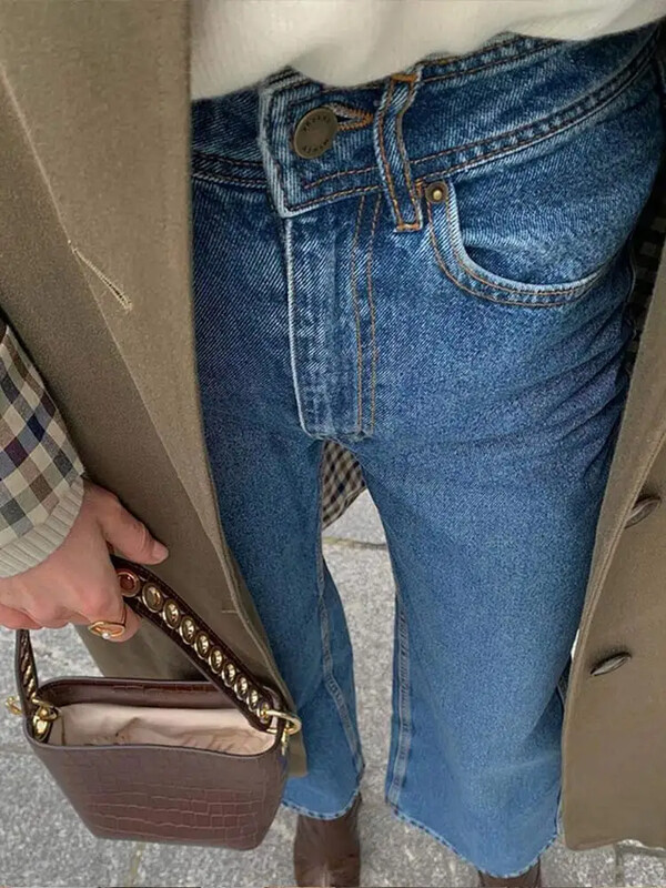 Căptușeală în carouri Pachet cu rever cu un singur piept, cu buzunar, femei, cu mâneci lungi, versatile, paltoane lungi, pardesiu șic de toamnă