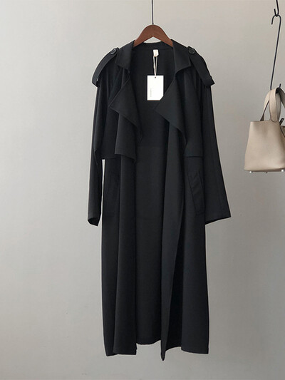 Trenci lung pentru femei de primăvară SEDUTMO Trenci de modă Trench de vânt vintage cu buzunar supradimensionat Îmbrăcăminte elegantă de birou cu centură ED1859