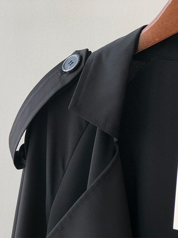 Trenci lung pentru femei de primăvară SEDUTMO Trenci de modă Trench de vânt vintage cu buzunar supradimensionat Îmbrăcăminte elegantă de birou cu centură ED1859