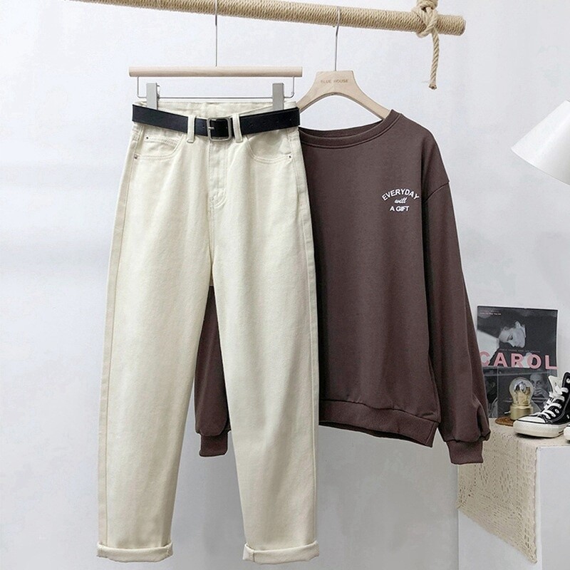 Blugi largi Harlan pentru femei cu talie înaltă Pantaloni largi Daddy Radish denim pentru femei Pantaloni vintage pentru femei