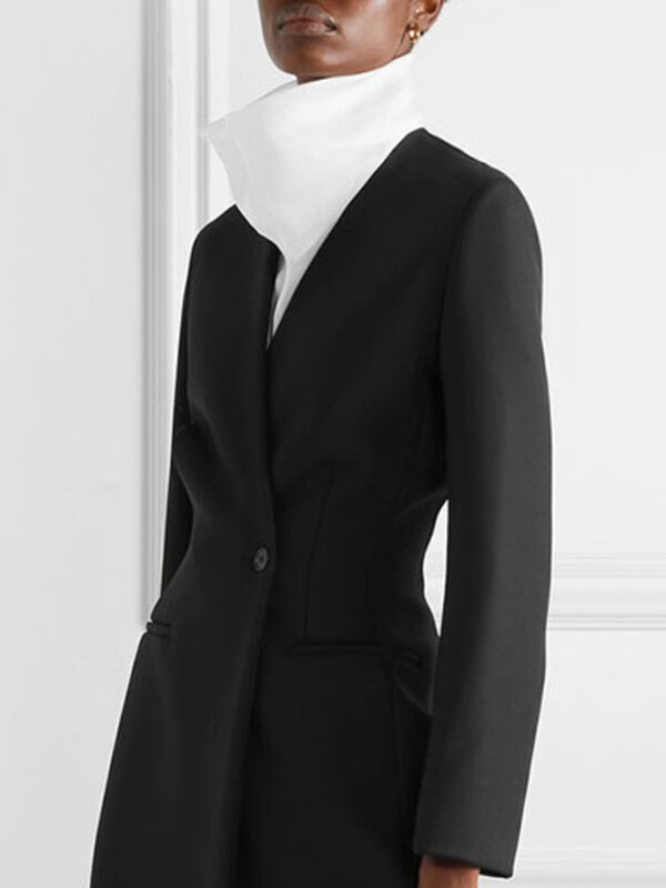 DEAT Fashion naiste bleiser kaevikus, pikkade varrukatega, ühe nupuga, V-kaelusega ühevärviline tuuletõke kevad 2024 uus mõõn 7AB3293