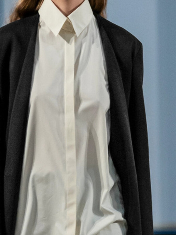 DEAT Fashion naiste bleiser kaevikus, pikkade varrukatega, ühe nupuga, V-kaelusega ühevärviline tuuletõke kevad 2024 uus mõõn 7AB3293