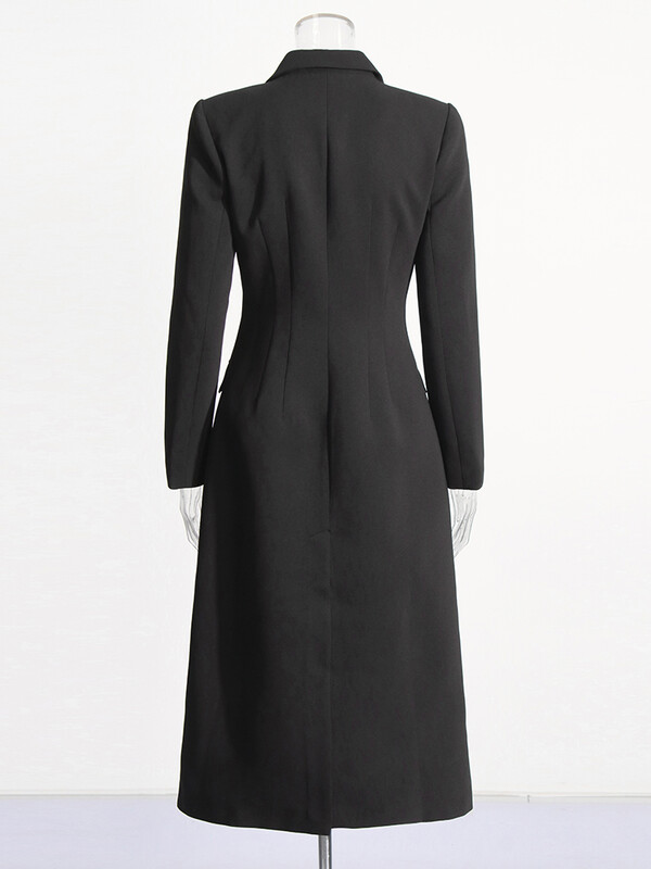 TWOTWINSTYLE Solid salendav temperament kaevur naistele sälkudega kraega pikkade varrukatega tuunika Patchwork vöömantlid Naiste mood