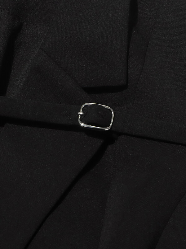 TWOTWINSTYLE Solid salendav temperament kaevur naistele sälkudega kraega pikkade varrukatega tuunika Patchwork vöömantlid Naiste mood