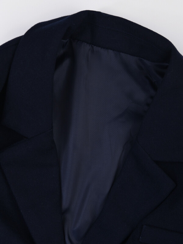 [EAM] Denim albastru pentru femei, bloc de culoare, șanț mare, rever, mânecă lungă, jachetă de vânt Fashion Tide, primăvară, toamnă 2024 1DH2825