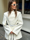 Moda pentru femei, solid, guler, haină lungă, cu umeri, elegante, mâneci pline, cardigan, haine șic, îmbrăcăminte de stradă