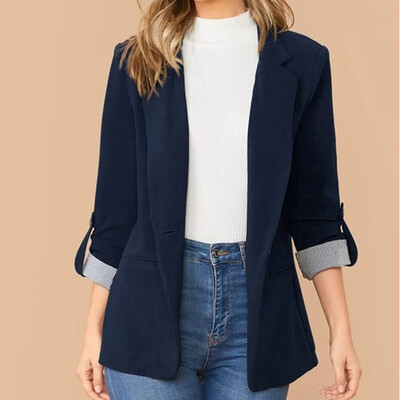 Toamnă și iarnă, vânzări fierbinți, la modă, cu rever, slim fit, cardigan, sacou temperament pentru femei
