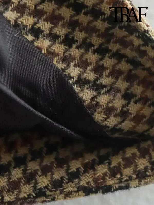 TRAF- Vestă de damă cu nasturi în față cu picior de gală, vestă fără mâneci cu decolteu în V, îmbrăcăminte exterioară pentru femei, topuri șic, modă