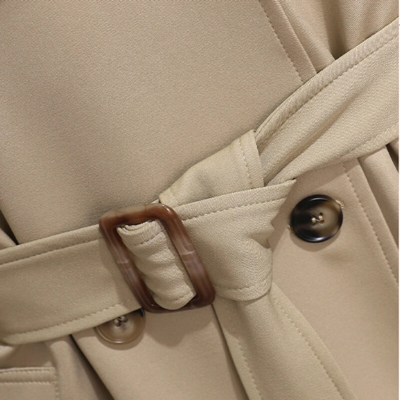 Trench-mantel naistele Briti kaherealised mantlid ja jakid naistele 2023. aasta talveriided Naiste lips vöökohal pikk mantel naistele