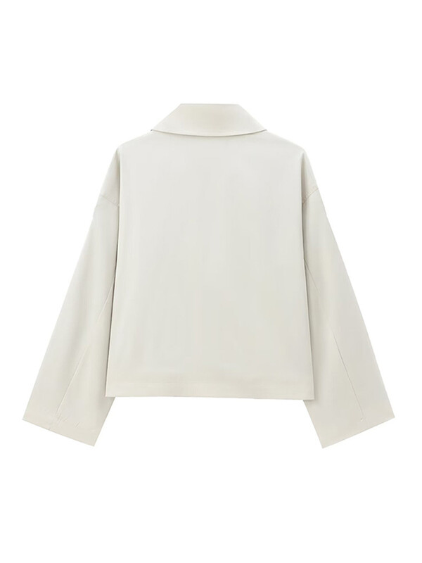 Paltonă de modă cu guler răsturnat împotriva vântului pentru femei, cu mânecă lungă, cu buzunare la două piept, paltoane, toamnă șic, topuri de stradă