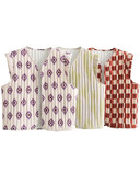 Willshela Jachetă fără mâneci imprimată pentru femei, vestă vintage cu decolteu în V, maiuri pentru femei șic