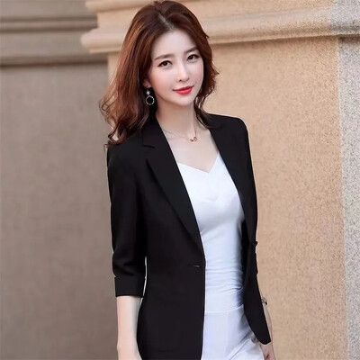 Blazer mic pentru femei, bumbac, in, 2024, nou jachetă de costum scurtă de vară, coreeană, ocazională, îmbrăcăminte de protecție solară de vară, mărime mare, S-5XL