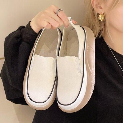 Летни обувки Дамски дамски мокасини Дамски обувки Modis Ежедневни маратонки Сабо Мокасини на платформа с косъм Обли пръсти Универсални 2