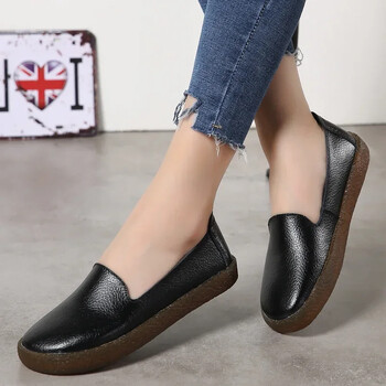 Flats Γυναικεία Παπούτσια Loafers Γνήσιο δέρμα Γυναικεία Flats Slip On Γυναικεία Loafer Γυναικεία Μοκασίνια Παπούτσια Plus Size 35-43