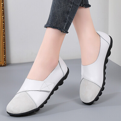 2024, pantofi de balet pentru femei, pantofi de balet pentru femei, mocasini respirabili din piele, pantofi de bărci pentru femei, pantofi casual pentru femei, plus