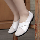 Suures suuruses naiste jalatsid naiste 2022. aasta pehmest ehtsast nahast Mocassin Boat Hook Loop Mocasines De Mujer Chaussure Femme