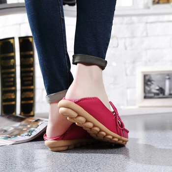 Γυναικεία παπούτσια Μοκασίνια Flats Woman Loafers Γνήσιο δέρμα Γυναικεία παπούτσια Slip On Ballet Nurse Γυναικεία παπούτσια Plus Size 2024