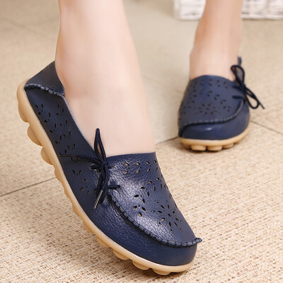 Nove mokasine Ženske ravne cipele Izrezane jesenske ženske mokasine Prava koža Ženske cipele Natikače Baletne Ženske cipele velike veličine