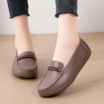 2024 Νέα Γυναικεία Casual Παπούτσια Slip on Δερμάτινα Flat παπούτσια Γυναικεία Loafers Μοκασίνια Nurse Παπούτσια Γυναικεία πάνινα παπούτσια Zapatos Mujer