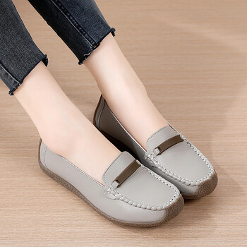 2024 Νέα Γυναικεία Casual Παπούτσια Slip on Δερμάτινα Flat παπούτσια Γυναικεία Loafers Μοκασίνια Nurse Παπούτσια Γυναικεία πάνινα παπούτσια Zapatos Mujer