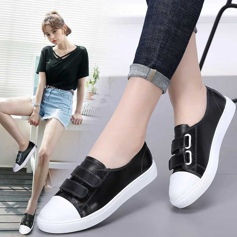 Suvised valged naiste kingad mokassiinid ehtsast nahast lamedad, õõnsad hingavad jalatsid Kingad Naiste pehme vabaaja tasapinnaline suurus 41