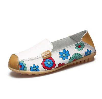 2024 kevad sügis naiste korterid ehtsast nahast kingad libisema balleti korterid naiste korterid print naiste kingad mokassiinid pässid kingad