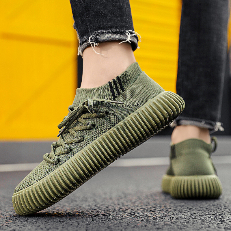 Nove muške vulkanizirane cipele Modni dizajn Ležerne cipele za muškarce Debeli potplat Prozračne ravne tenisice Zapatillas De Deporte