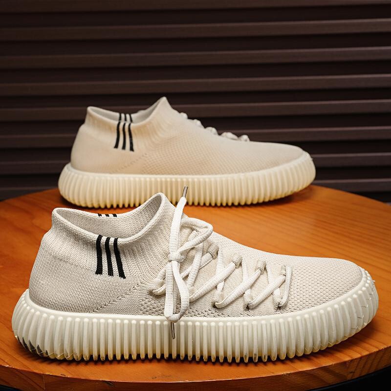 Nove muške vulkanizirane cipele Modni dizajn Ležerne cipele za muškarce Debeli potplat Prozračne ravne tenisice Zapatillas De Deporte