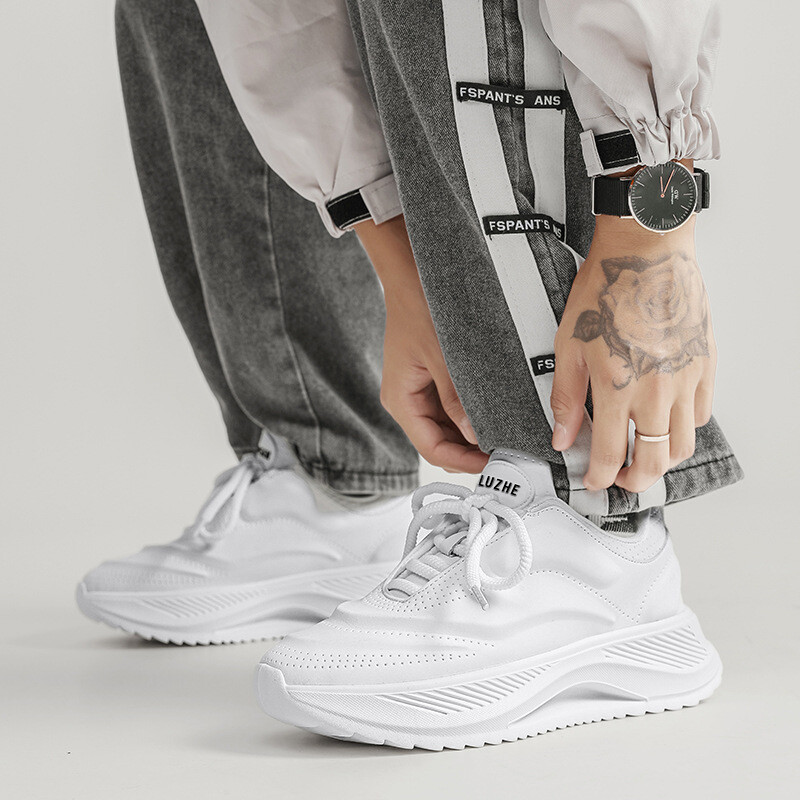 Vară 2024, mare, 45, pentru bărbați, cu fundul gros, pantofi pentru tată, pantofi sport de designer pentru alergare, pantofi de stradă pentru skateboarding, cu șireturi, Zapatillas Hombre