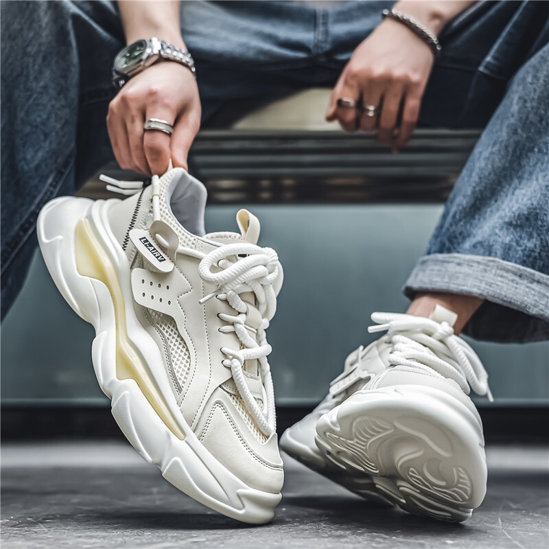 Muškarci Tenisice za trčanje Mrežasto debelo dno Prozračna sportska ležerna obuća U trendu Tenisice za hodanje na otvorenom Novo za odrasle 39-44