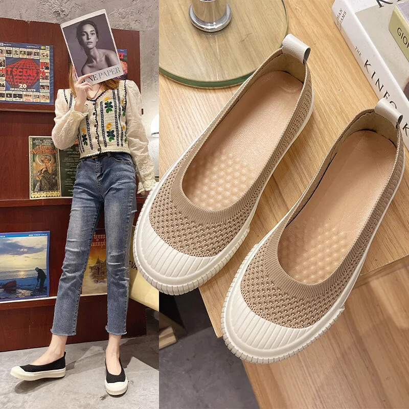 Shallow Mouth Casual Femeie Pantof Slip-On vârf rotund Încălțăminte pentru femei Mocasini cu blană Moale Nou Slip On Mocasin Rochie de vară Leisur