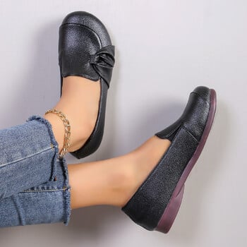 Γυναικεία Loafers Flat Παπούτσια Γυναικεία Άνετα Αντιολισθητικά Μαλακά Oxford Μονόχρωμα Παπούτσια Μαμάς Νέα Μόδα Δερμάτινα Επίπεδα Παπούτσια