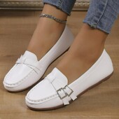 Νέα γυναικεία PU Δερμάτινα Loafers Παπούτσια Καθημερινά Γυναικεία Flats Γυναικεία παπούτσια Γυναικεία ανοιξιάτικα μοκασίνια Casual Slip on Shoes Luxury Loafers