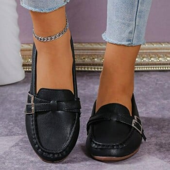 Νέα γυναικεία PU Δερμάτινα Loafers Παπούτσια Καθημερινά Γυναικεία Flats Γυναικεία παπούτσια Γυναικεία ανοιξιάτικα μοκασίνια Casual Slip on Shoes Luxury Loafers