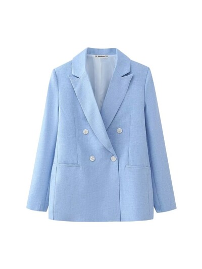 TRAF GAL Elegantsed naiste Y2K kaherealised, pikkade varrukatega moodne bleiser 2024. aasta kevadkontori naisülikonna jakk Naiste mantlid