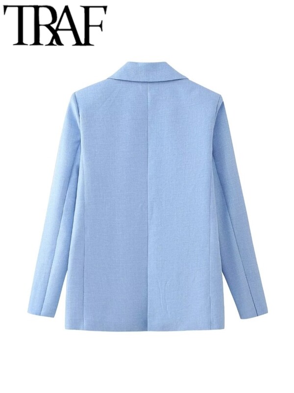 TRAF GAL Elegantsed naiste Y2K kaherealised, pikkade varrukatega moodne bleiser 2024. aasta kevadkontori naisülikonna jakk Naiste mantlid