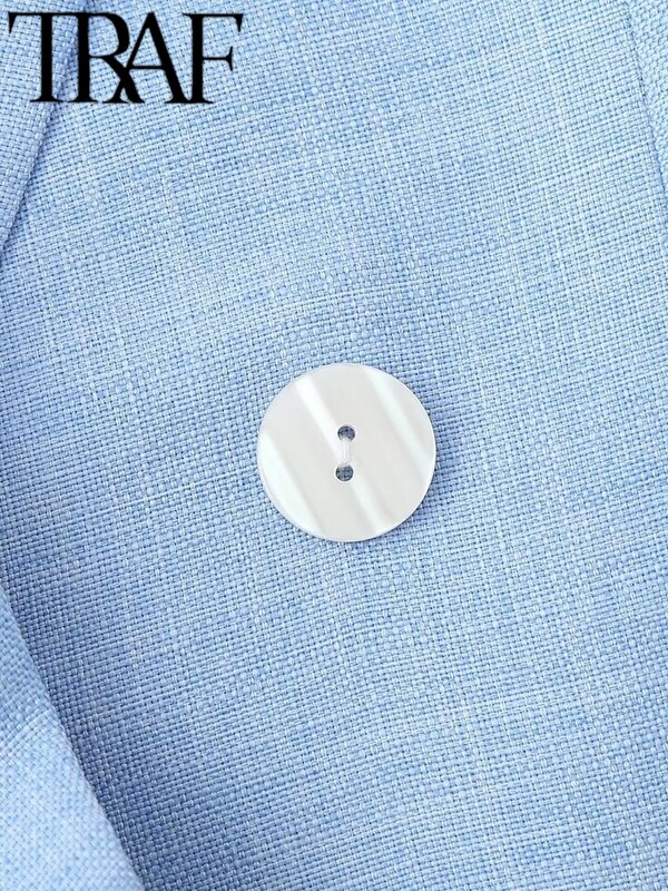 TRAF GAL Elegantsed naiste Y2K kaherealised, pikkade varrukatega moodne bleiser 2024. aasta kevadkontori naisülikonna jakk Naiste mantlid