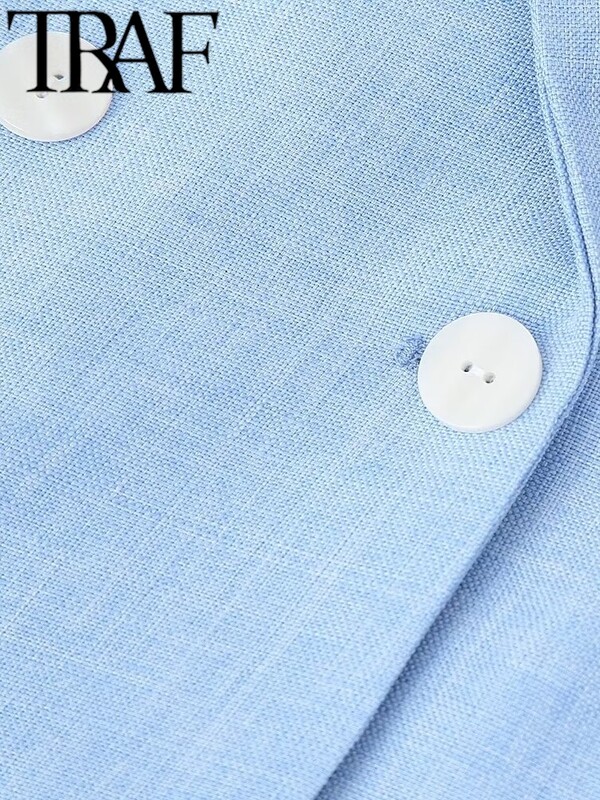 TRAF GAL Elegantsed naiste Y2K kaherealised, pikkade varrukatega moodne bleiser 2024. aasta kevadkontori naisülikonna jakk Naiste mantlid