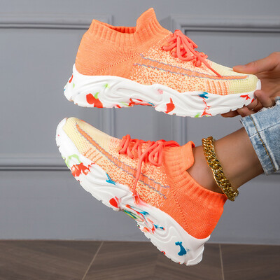 Дамски открити леки дишащи чорапи за пролет, лято и есен Joker чорапи обувки ежедневни обувки маратонки.