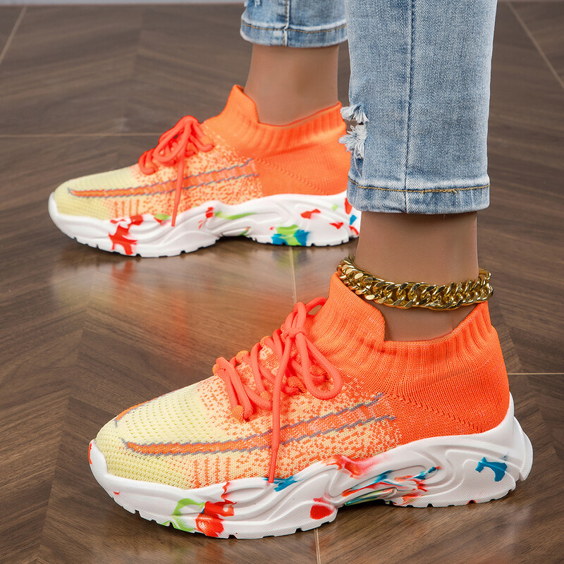 Дамски открити леки дишащи чорапи за пролет, лято и есен Joker чорапи обувки ежедневни обувки маратонки.