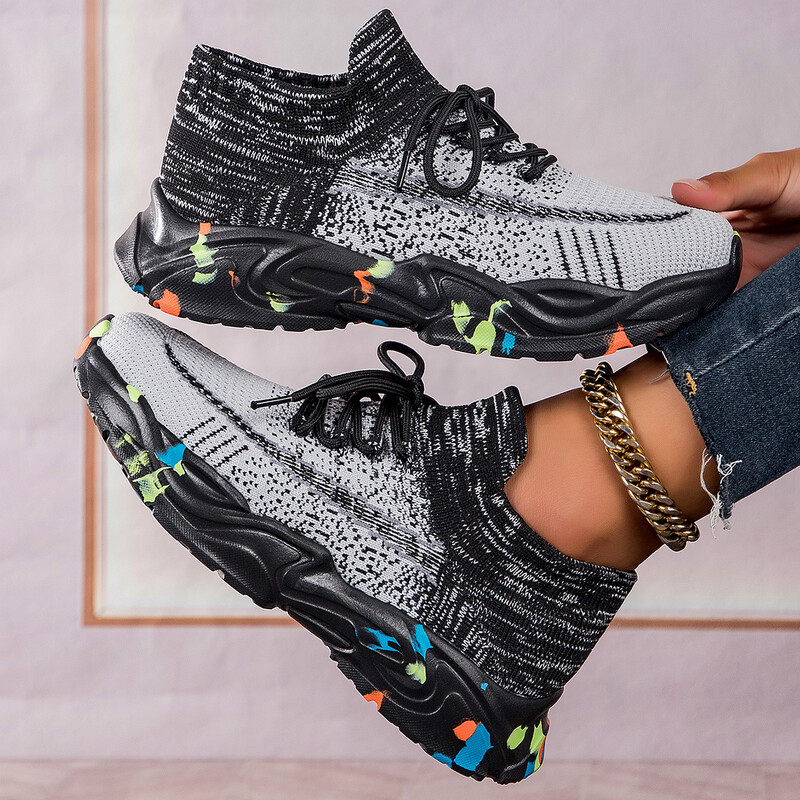 Дамски открити леки дишащи чорапи за пролет, лято и есен Joker чорапи обувки ежедневни обувки маратонки.