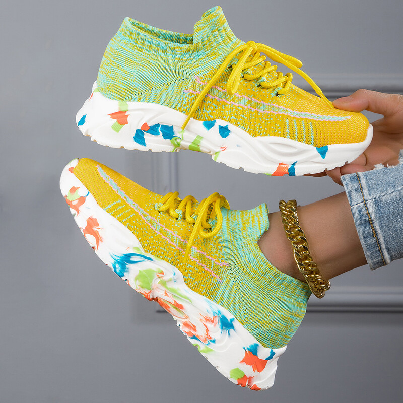 Дамски открити леки дишащи чорапи за пролет, лято и есен Joker чорапи обувки ежедневни обувки маратонки.