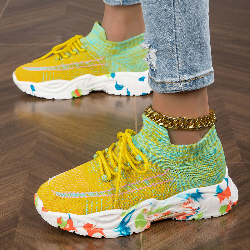 Дамски открити леки дишащи чорапи за пролет, лято и есен Joker чорапи обувки ежедневни обувки маратонки.