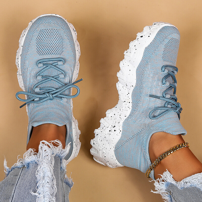 24 nove mrežaste velike sportske i udobne ženske cipele Prozračne i moderne čarape, manžete za cipele jednobojne